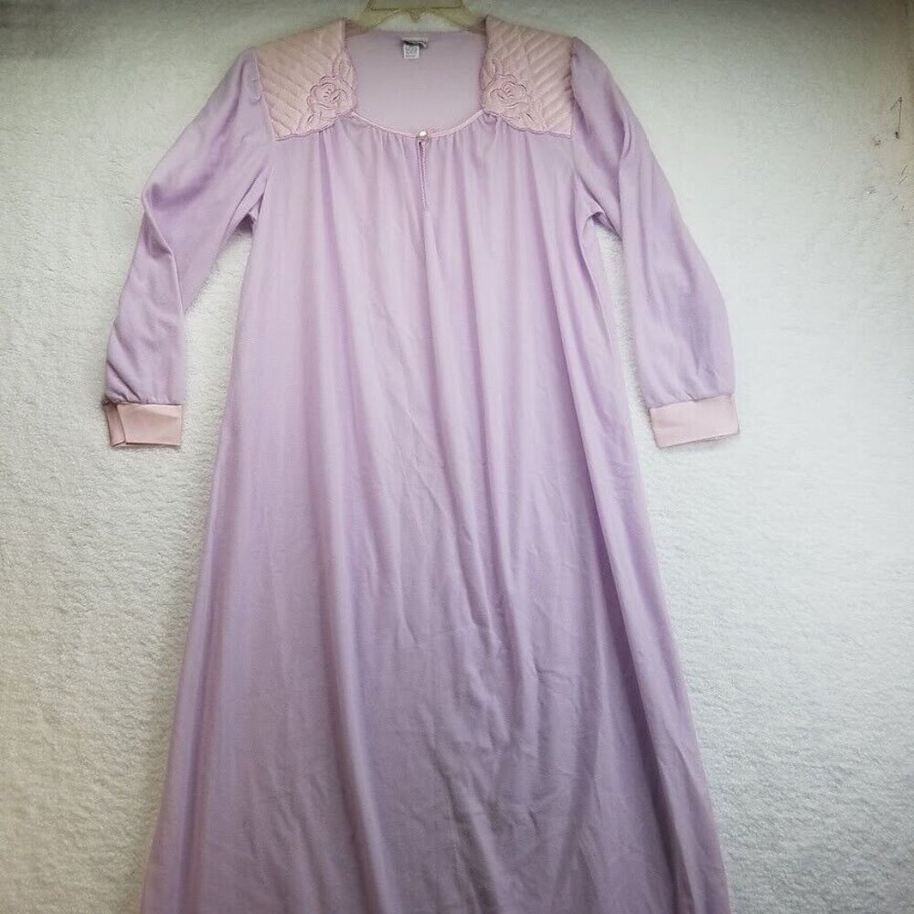 Helen of Troy Nightgown Womens Medium Nylon‎ Vintage Purple Made in USA